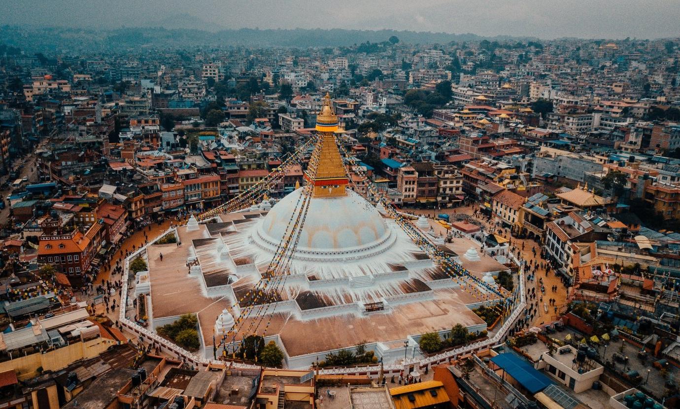 View of temple in Nepal